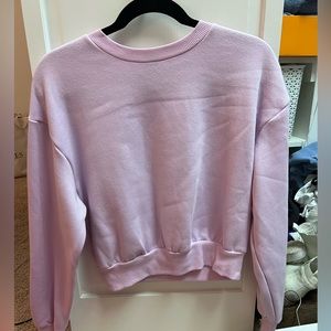 Lilac cropped crewneck
